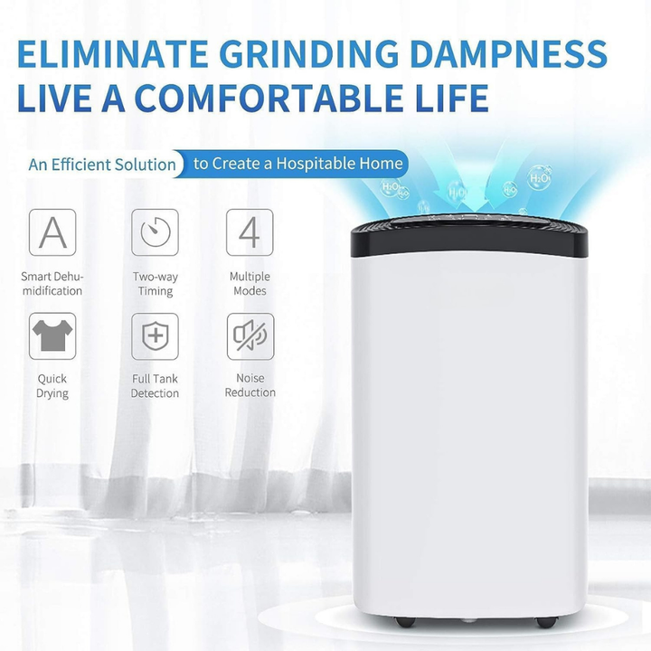 Dehumidifier Large Room Portable Quiet Moisture Control Air Dryer