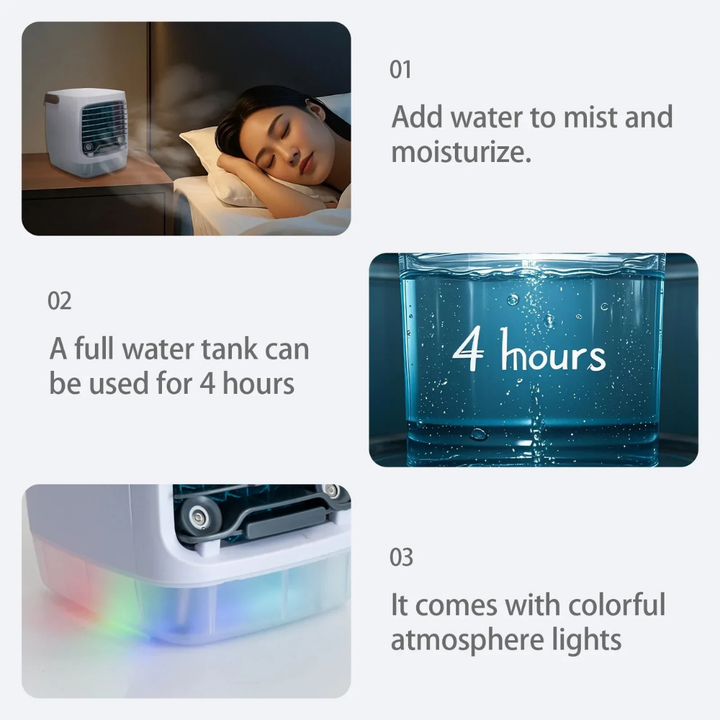 Evaporative Cooler Portable Remote Cooling Fan Desk