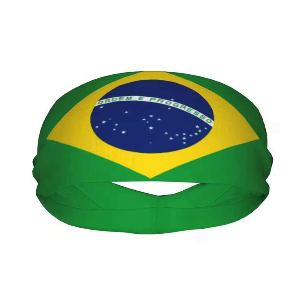 Stirnband Brasilien Flagge Weltmeisterschaft Fußball Sport Haarband