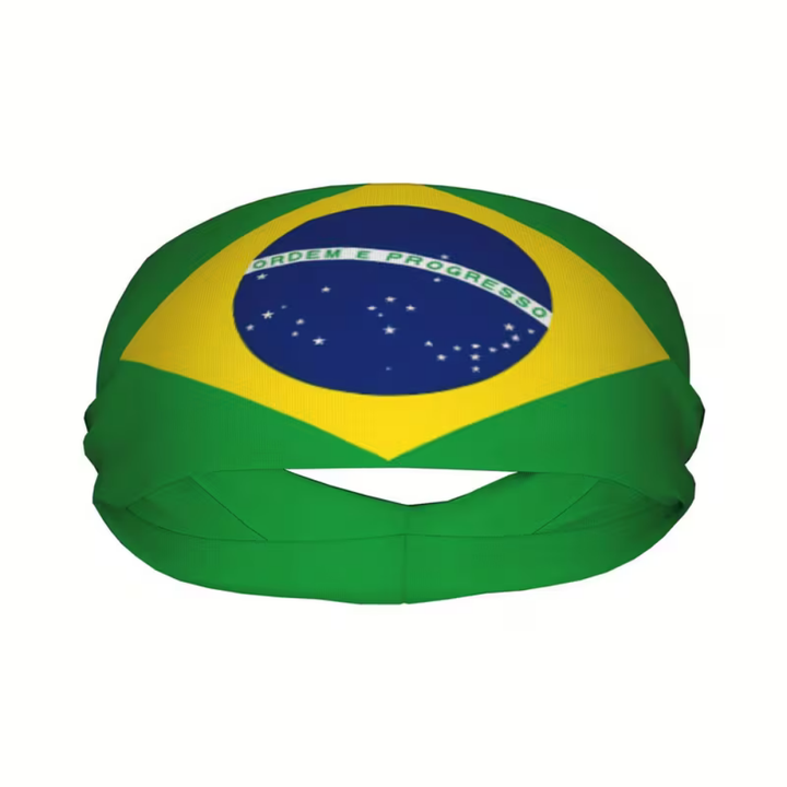 Stirnband Brasilien Flagge Weltmeisterschaft Fußball Sport Haarband