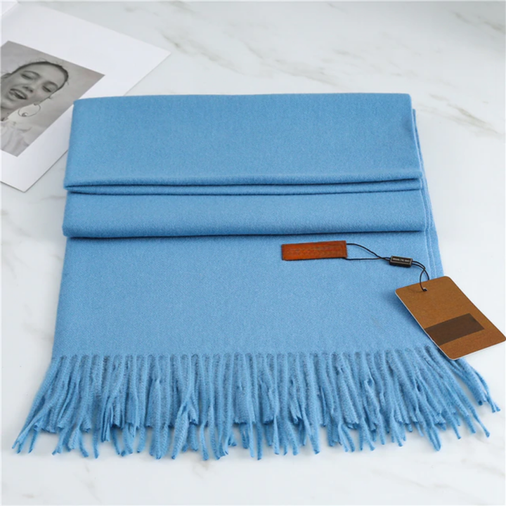 Winter Scarf Warm Cozy Knit Wrap Soft Fringe Texture