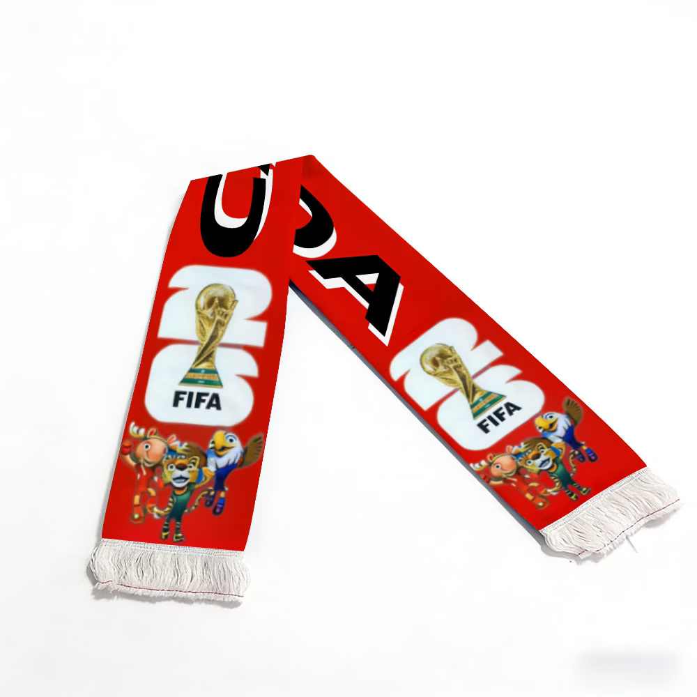 Soccer Scarf Canada Flag World Cup Fan Cheer Accessory