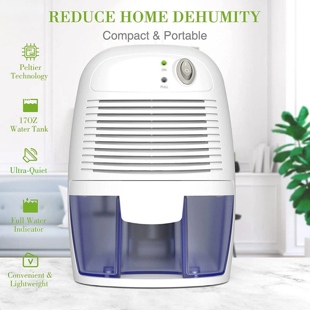 Home Dehumidifier Portable Compact Quiet Moisture Absorber