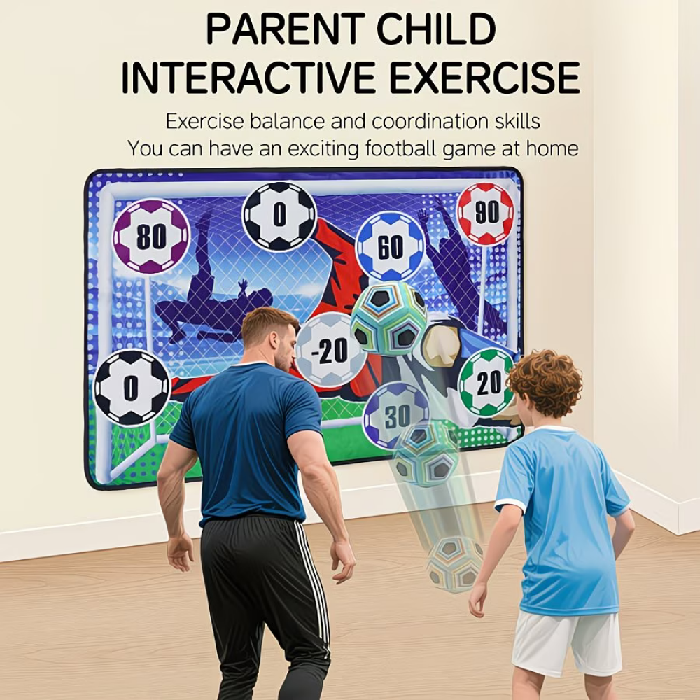 Gioco Porta da Calcio Coppa del Mondo Bersaglio per Bambini Set da Interno ed Esterno
