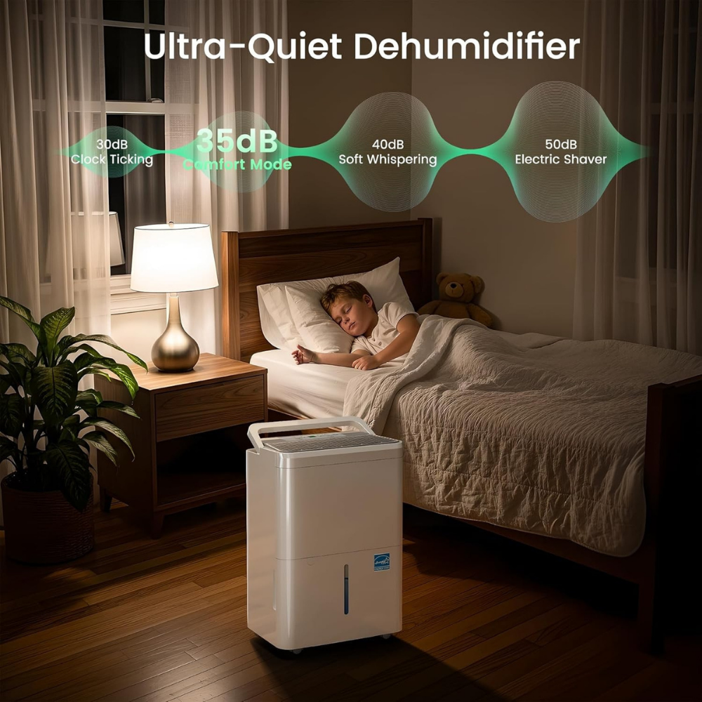 Dehumidifier Large Room Energy Efficient Smart Portable Air Dryer