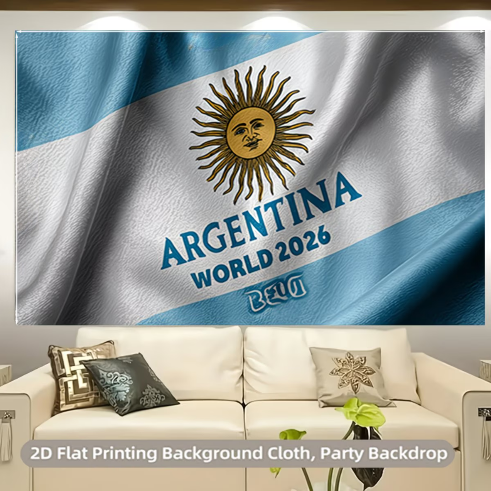 Nástěnný banner Vlajka Argentiny Fotbalové mistrovství Světová párty pozadí