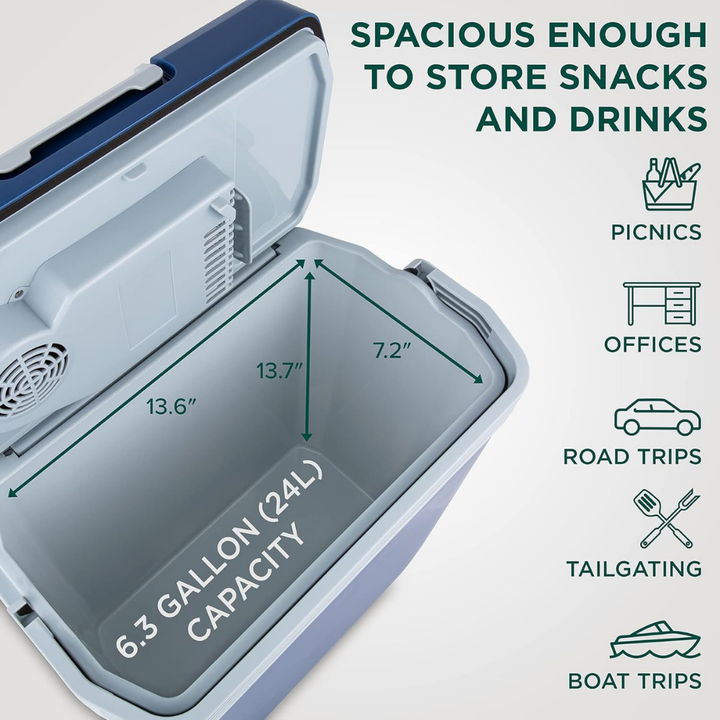 Mini frigorifero portatile refrigeratore e scaldavivande elettrico da viaggio