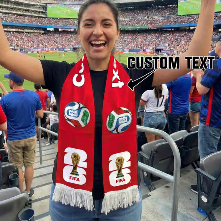 Fußballschal mit individuellem Text WM-Fanbanner