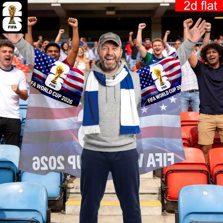 USA-Flagge WM-Fan-Cape Banner Polyester Stadion Unterstützung