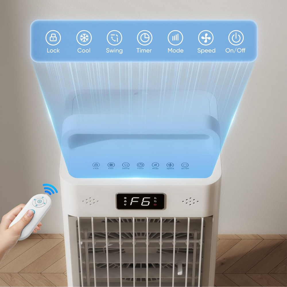 Portable Air Conditioner Evaporative Cooling Fan Large Tank Quiet Unit