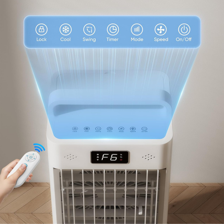 Portable Air Conditioner Evaporative Cooling Fan Large Tank Quiet Unit