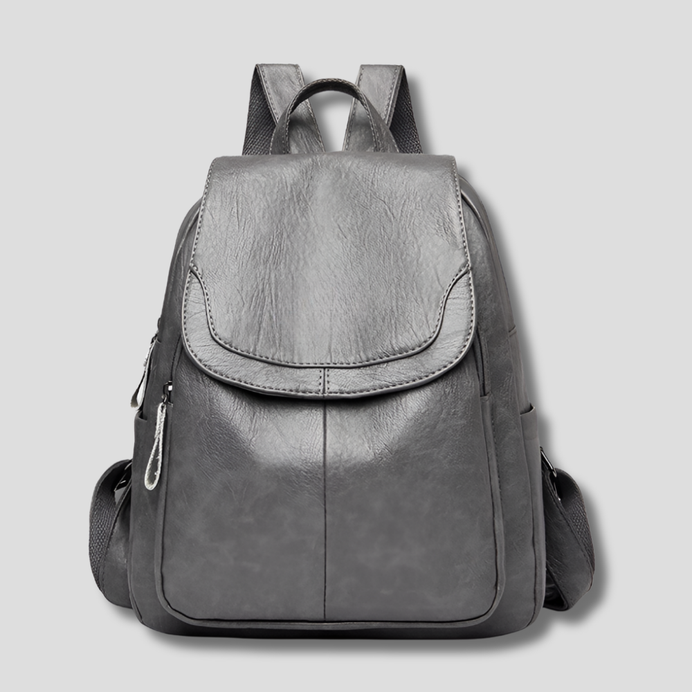 Damen Leder Rucksack Diebstahlsicherer Reißverschluss Kompakter Tagesrucksack