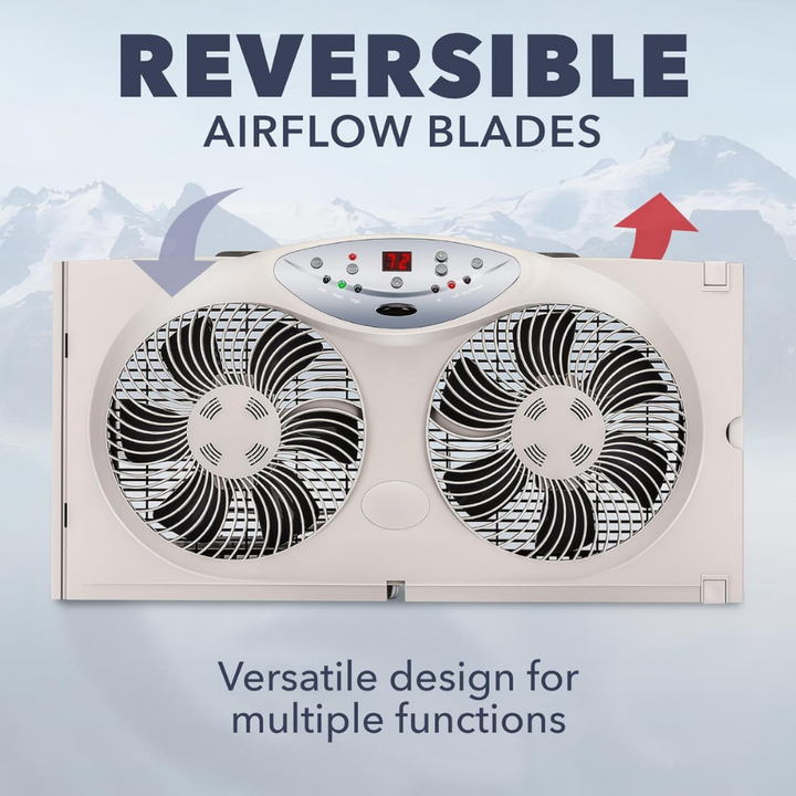 Okno ventilátor s dvojitým reverzibilním prouděním vzduchu, chladicí ventilátor s dálkovým ovládáním