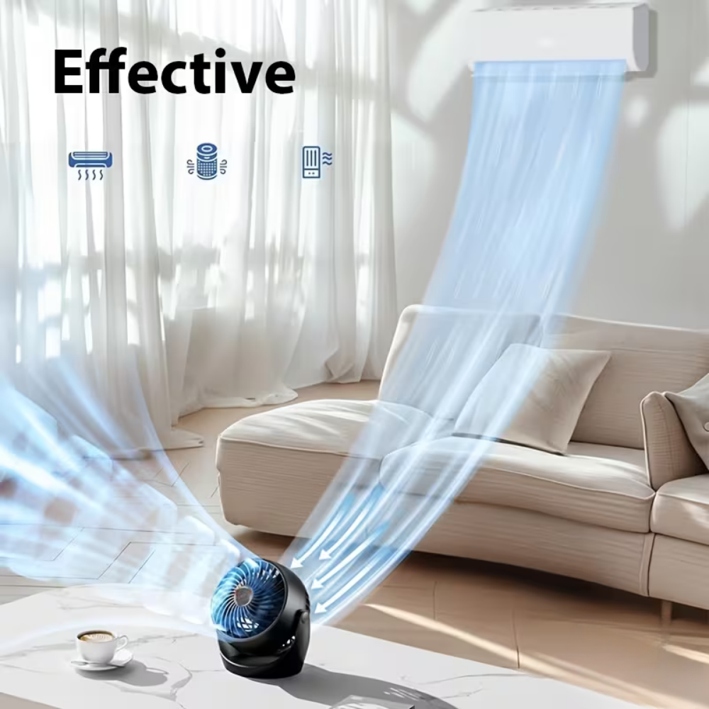 Tragbare Klimaanlage USB-Schreibtischventilator Wiederaufladbar Leise Kühlung