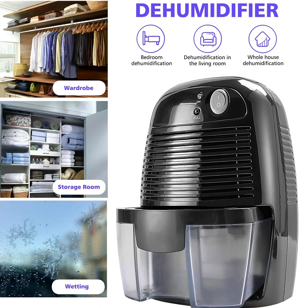 Home Dehumidifier Portable Compact Quiet Moisture Absorber