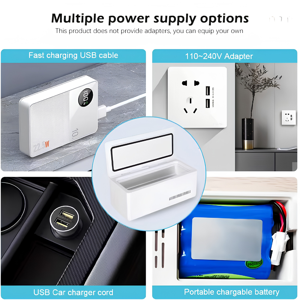 Mini frigorifero portatile USB, frigorifero compatto ricaricabile