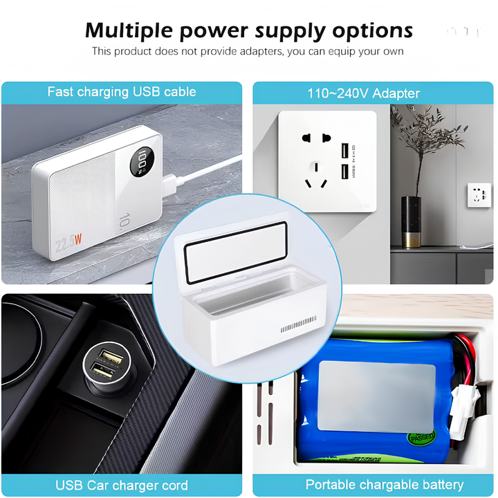 Mini frigorifero portatile USB, frigorifero compatto ricaricabile