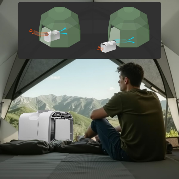 Tragbare Klimaanlage für Campingzelt, Kühlgerät 4250 BTU, kompakt