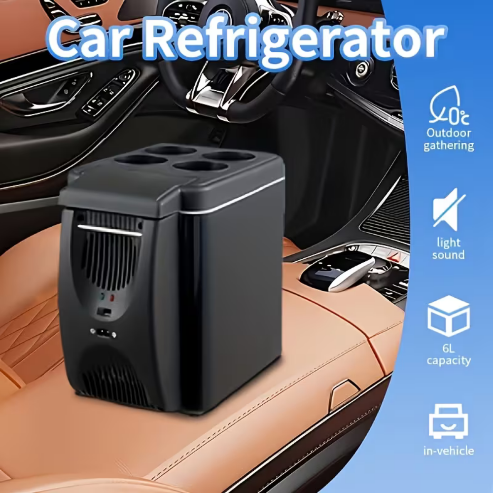 Mini Fridge Portable Car Cooler Compact Travel Refrigerator