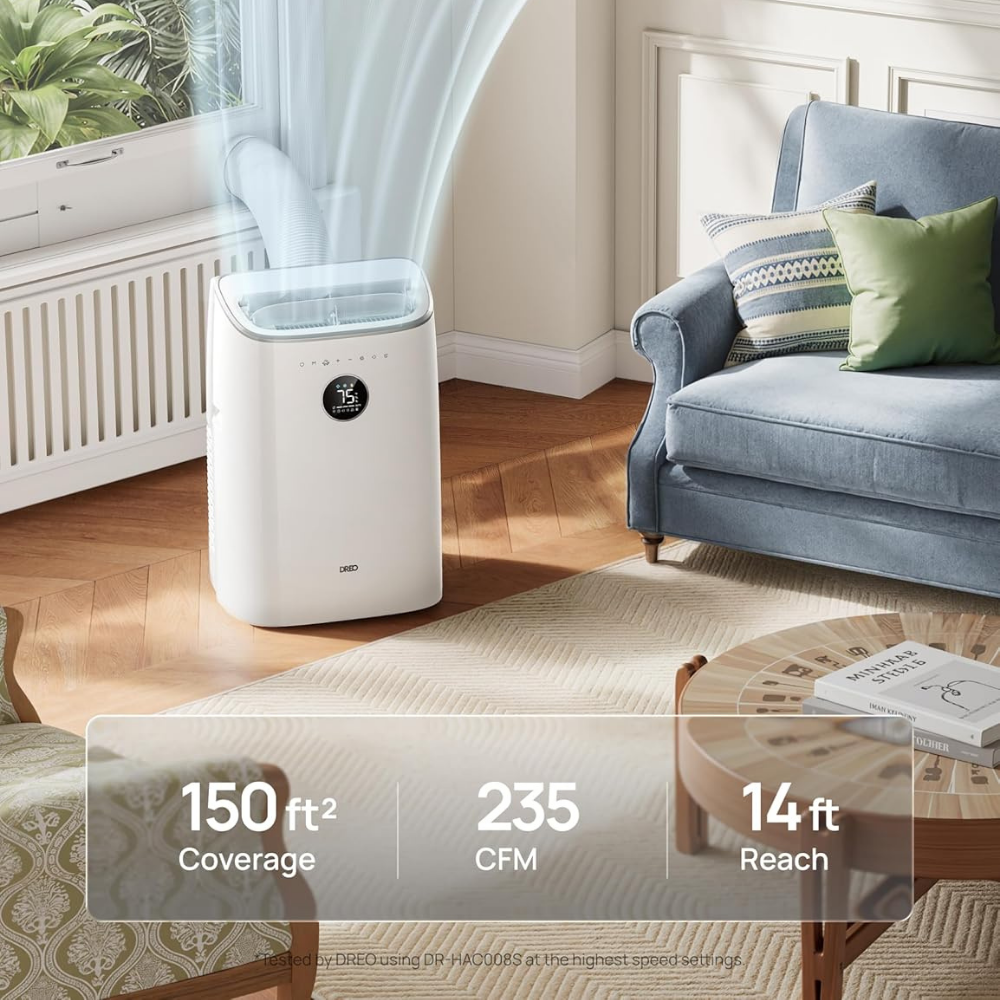 Portable Air Conditioner Unit Smart Cooling Fan Dehumidifier 8000 BTU