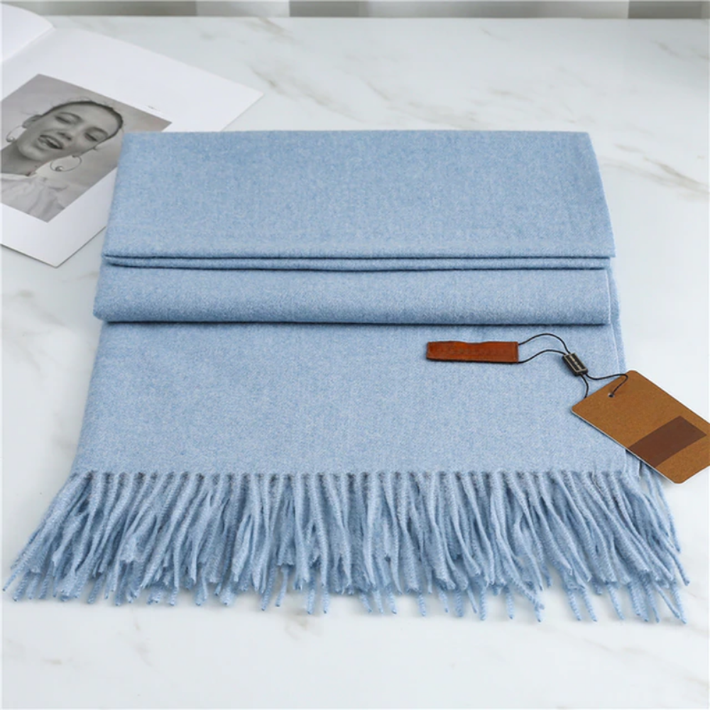 Winter Scarf Warm Cozy Knit Wrap Soft Fringe Texture