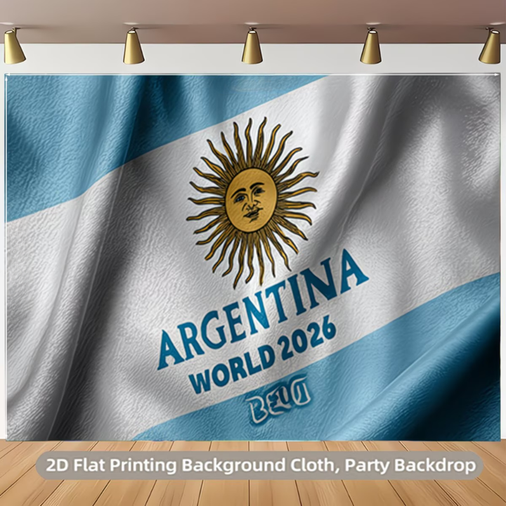 Nástěnný banner Vlajka Argentiny Fotbalové mistrovství Světová párty pozadí