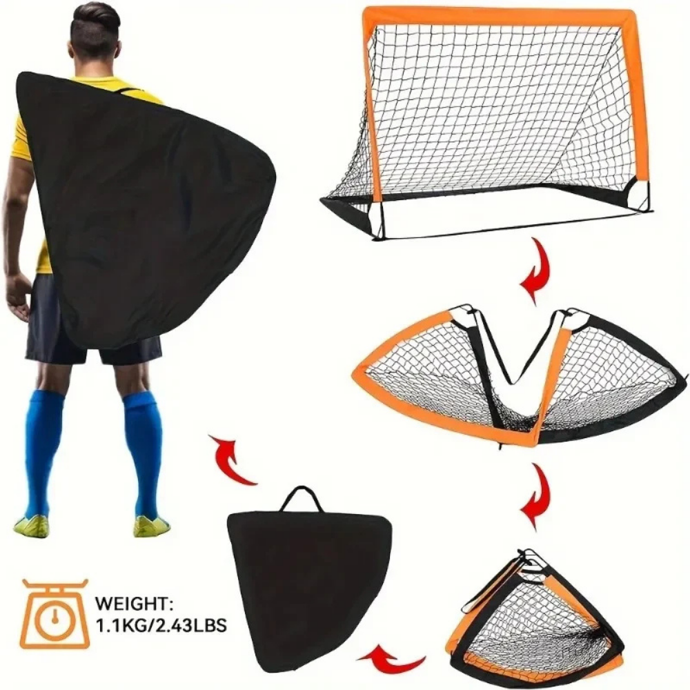 Rete da Calcio Coppa del Mondo Porta da Calcio Portatile Rete Pieghevole per Giardino