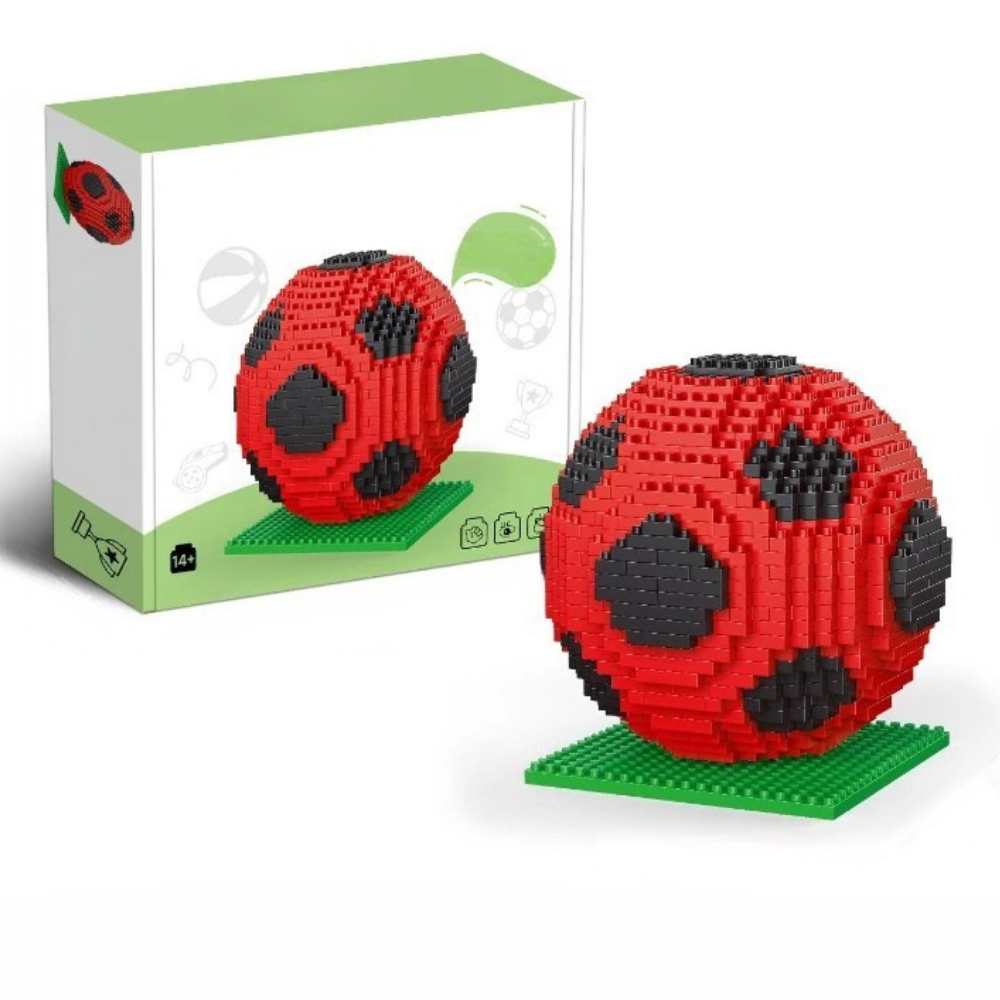 Building Blocks Soccer Trophy Model Sports Display Collectible