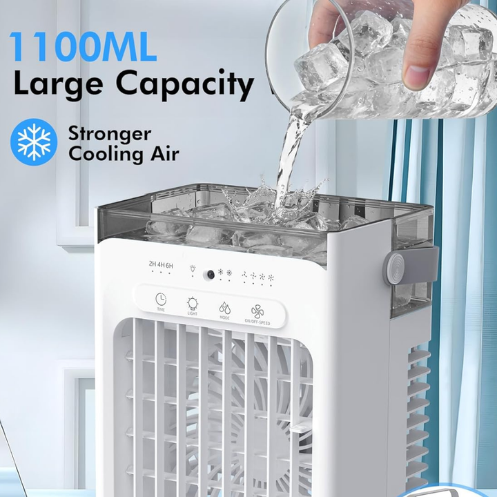 Condizionatore d'Aria Portatile Mini Ventilatore Rinfrescante USB Raffreddatore da Scrivania