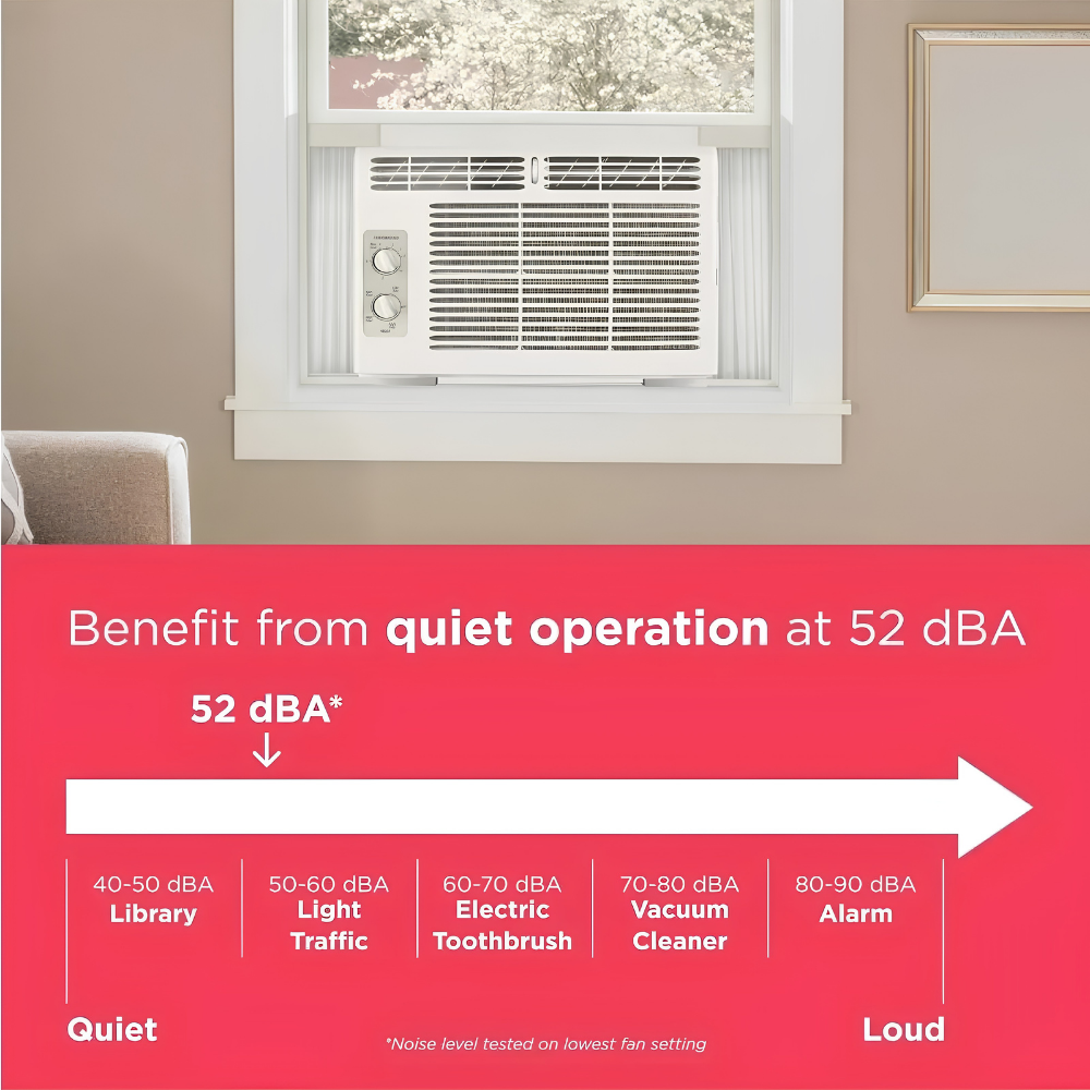 Window AC Unit Energy Efficient Air Conditioner Remote