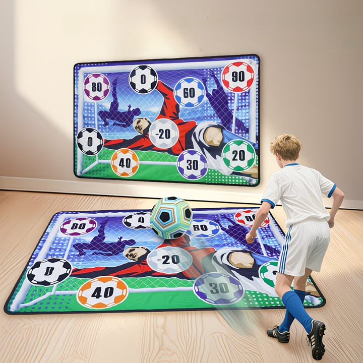 Gioco Porta da Calcio Coppa del Mondo Bersaglio per Bambini Set da Interno ed Esterno