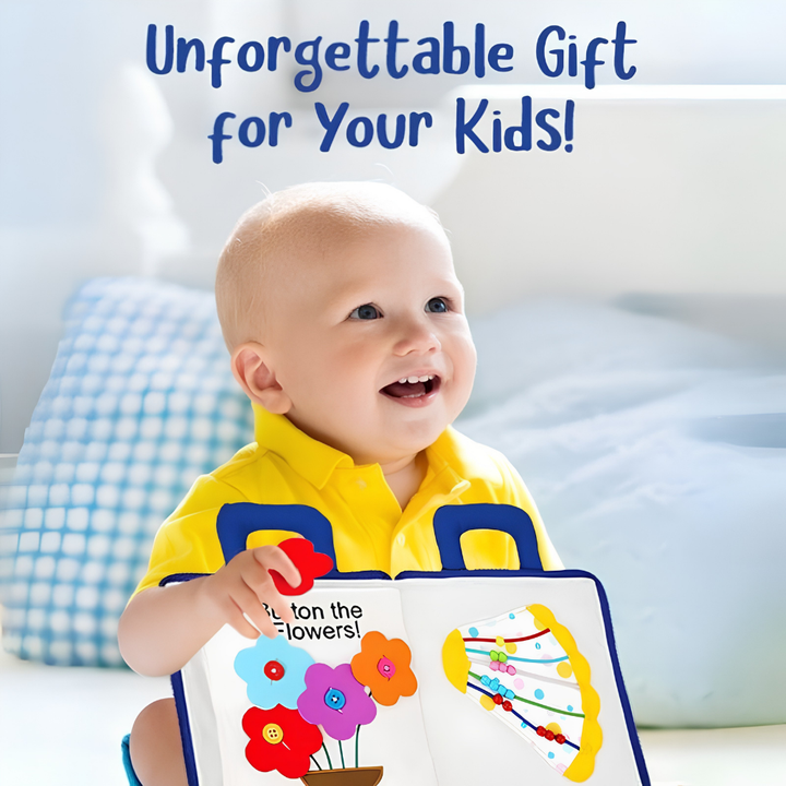 Learning Montessori Educational Toy Toddlers Fabric Activity Book