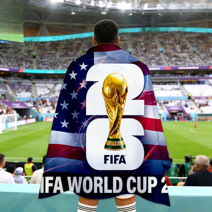 USA-Flagge WM-Fan-Cape Banner Polyester Stadion Unterstützung