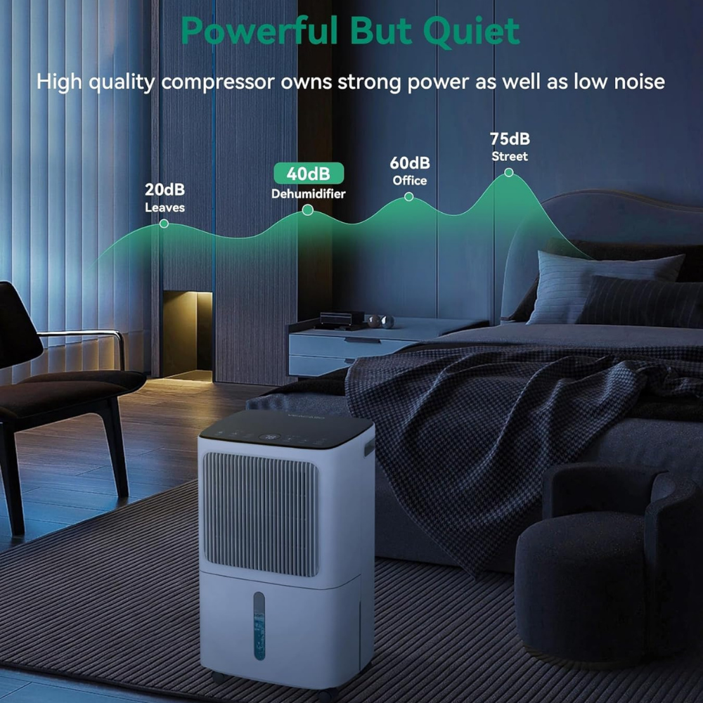 Dehumidifier Large Capacity Smart Control Quiet Home Moisture Removal