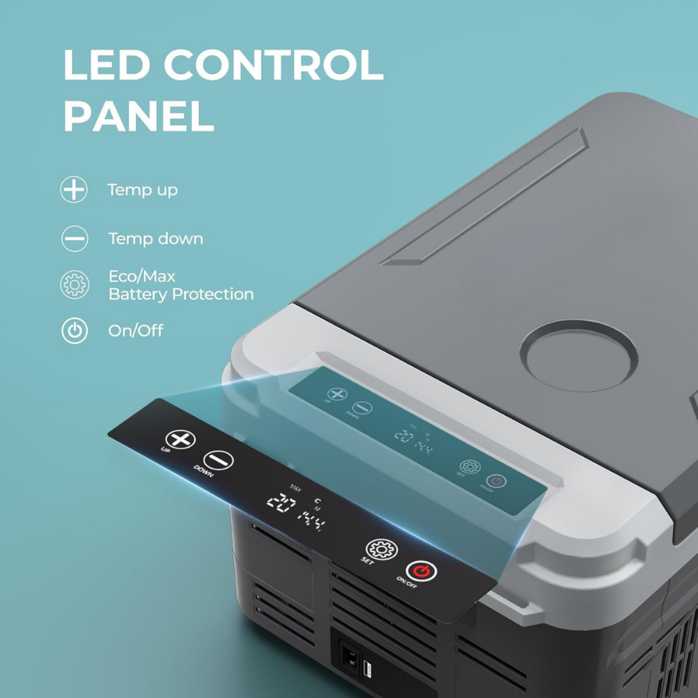 Mini frigorifero portatile con congelatore per auto e controllo tramite app