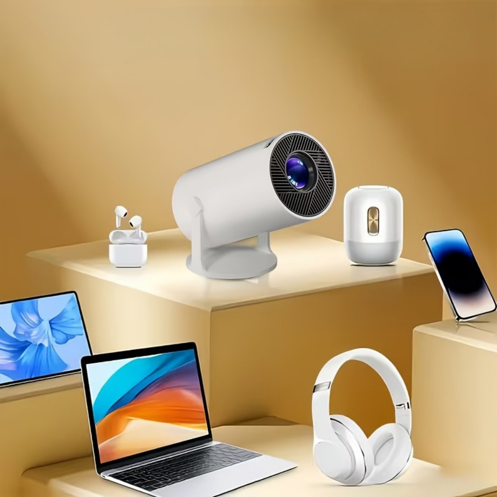 Mini-Projektor Weltmeisterschaft 1080P Smart Tragbar WiFi Bluetooth 4K