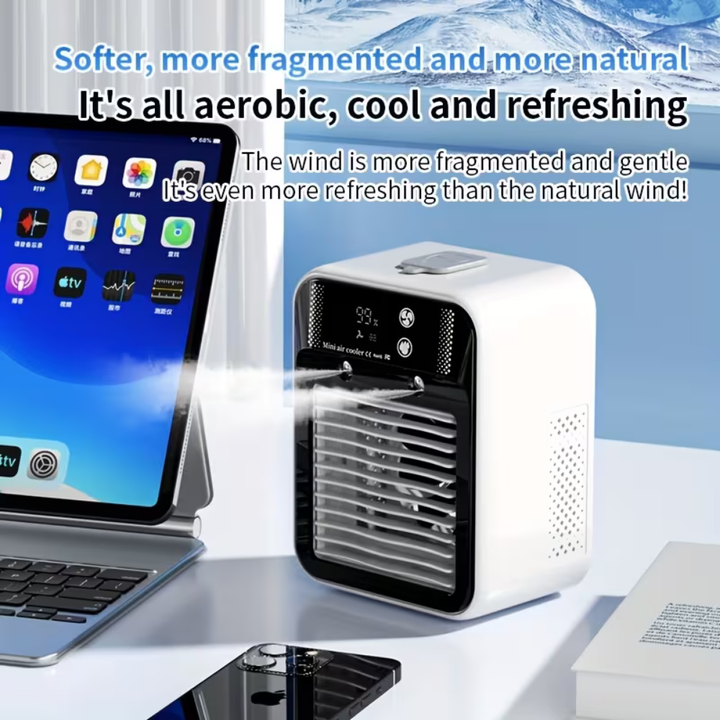 Tragbare Klimaanlage USB-Kühlventilator Wiederaufladbarer Tischkühler