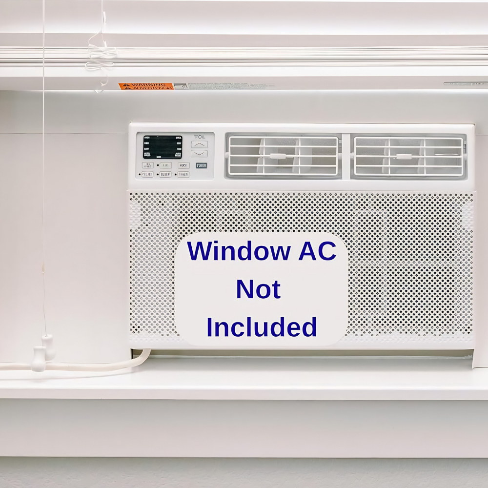 Izolační panel pro okenní klimatizaci s pěnovým krytem a těsněním