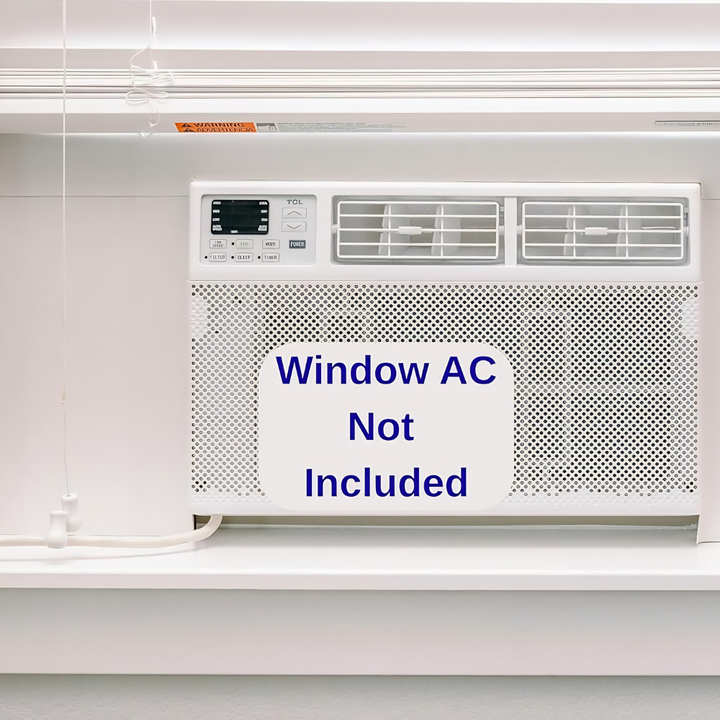 Izolační panel pro okenní klimatizaci s pěnovým krytem a těsněním