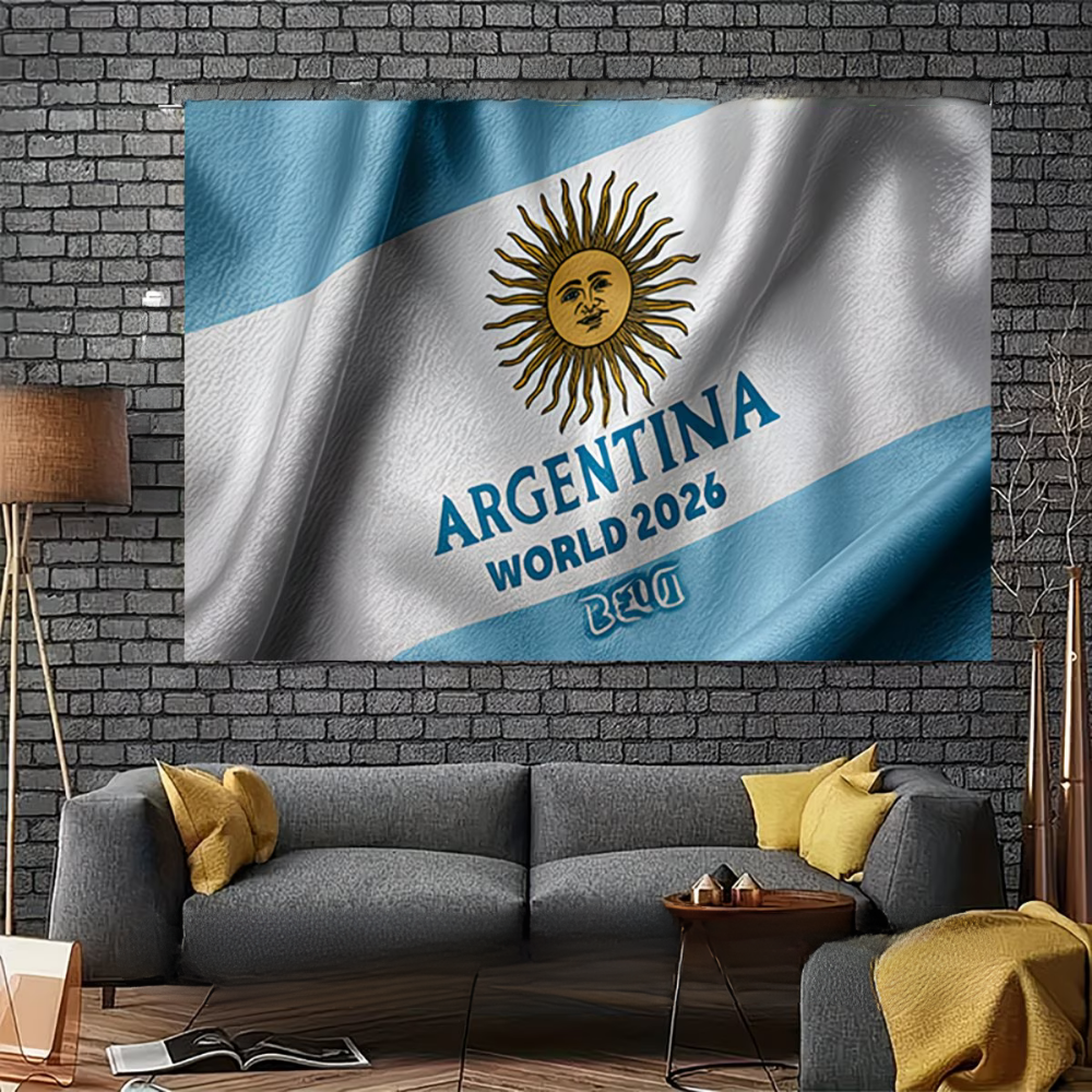 Nástěnný banner Vlajka Argentiny Fotbalové mistrovství Světová párty pozadí