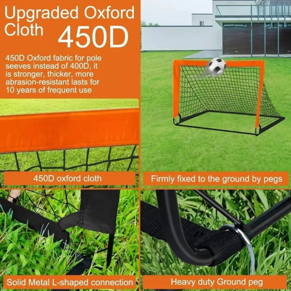 Rete da Calcio Coppa del Mondo Porta da Calcio Portatile Rete Pieghevole per Giardino
