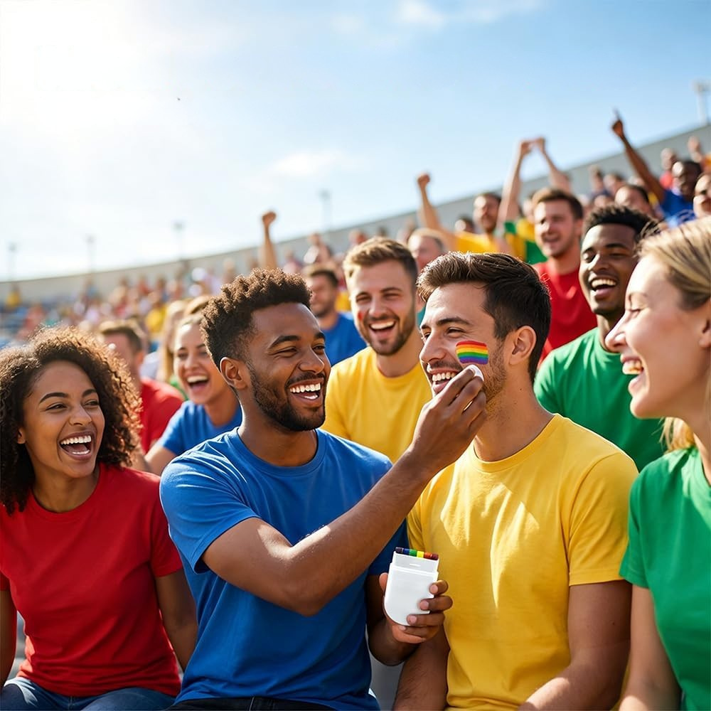 Gesichtsbemalungsstift Weltmeisterschaft Regenbogen Waschbares Mehrfarben-Make-up