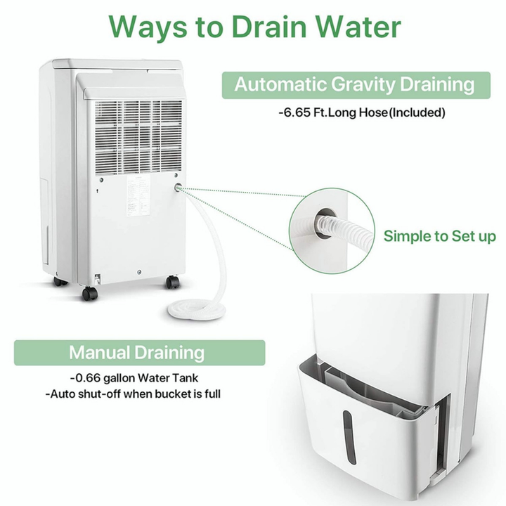 Dehumidifier High Capacity Portable Quiet Air Dryer Home Humidity Control