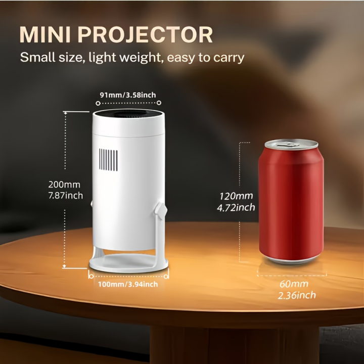 Mini-Projektor Weltmeisterschaft 1080P Smart Tragbar WiFi Bluetooth 4K