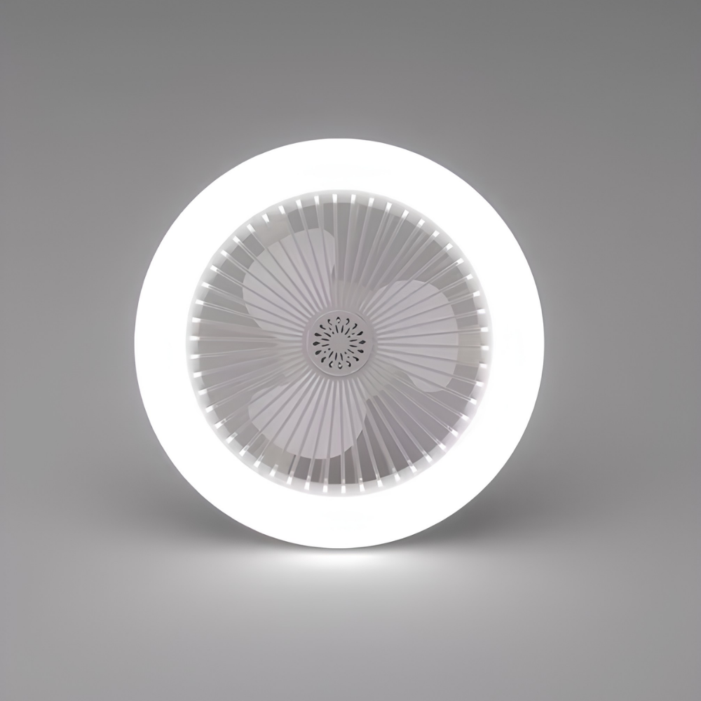 Deckenventilator mit Kühlfunktion, LED-Licht E27, Fernbedienung, Leuchte