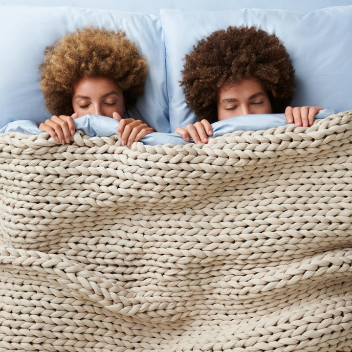 Coperta Ponderata Rinfrescante in Maglia Grossa per Dormire