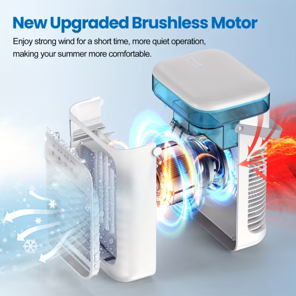 Portable Air Conditioner Mini Air Cooler USB Desk Fan Humidifier