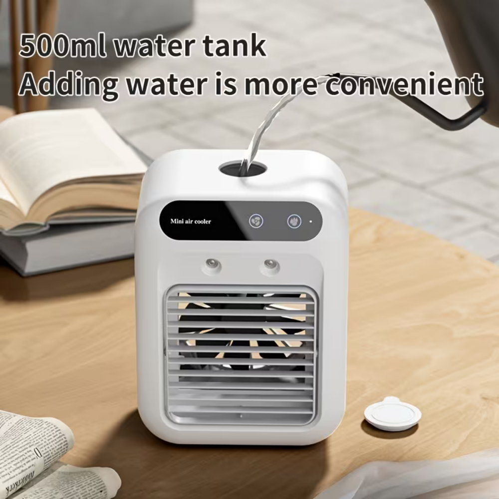 Portable Air Conditioner Mini Desktop Cooling Fan USB Rechargeable