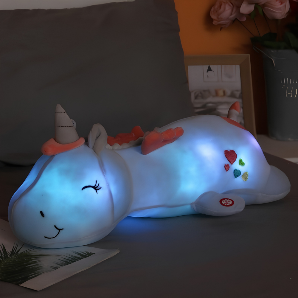 Children's Night Light LED Plush Bedside Lamp Soft Glowing Toy