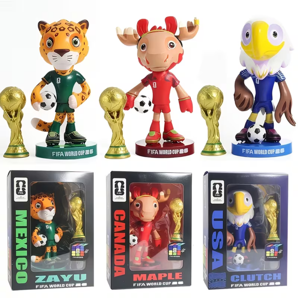 Set Tromba ad Aria Coppa del Mondo con Figurina Mascotte Decorazione per Feste